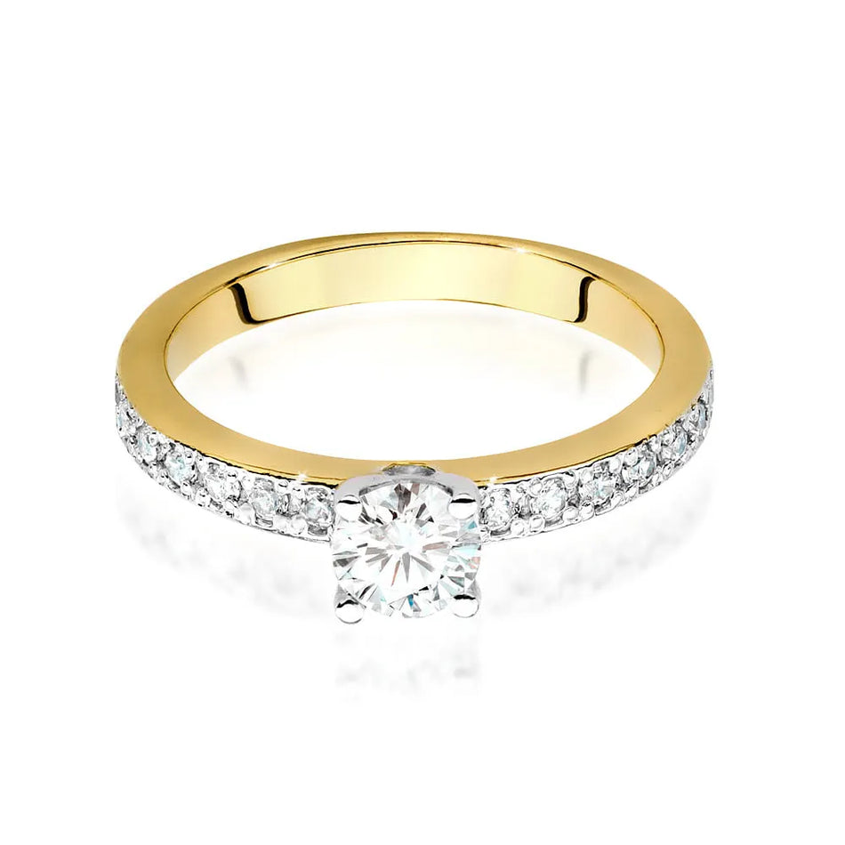 Gold Ring with 0.40ct and 0.203ct Diamonds