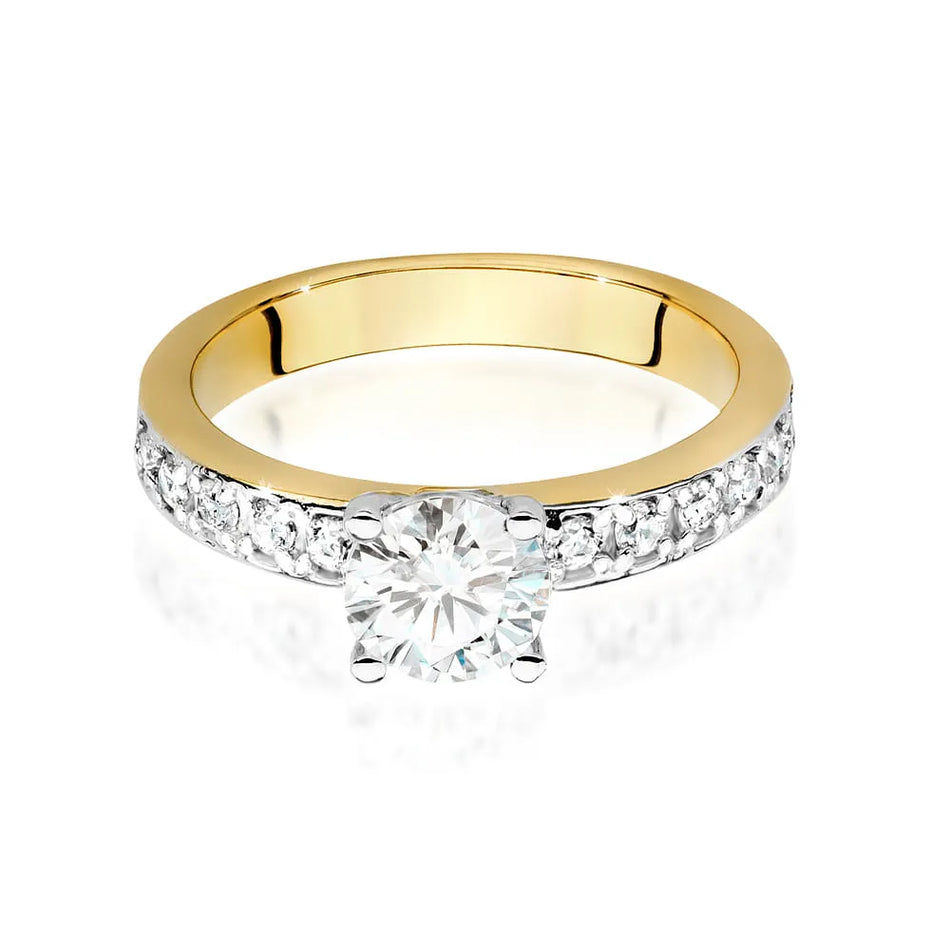 Gold Ring with 0.70ct and 0.24ct Diamonds