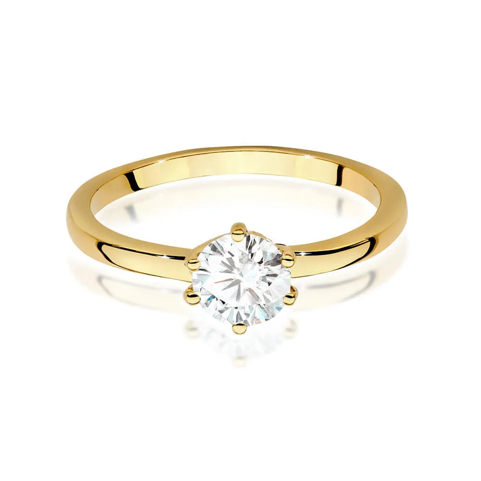 Gold Ring with 0.70ct Lab-diamond