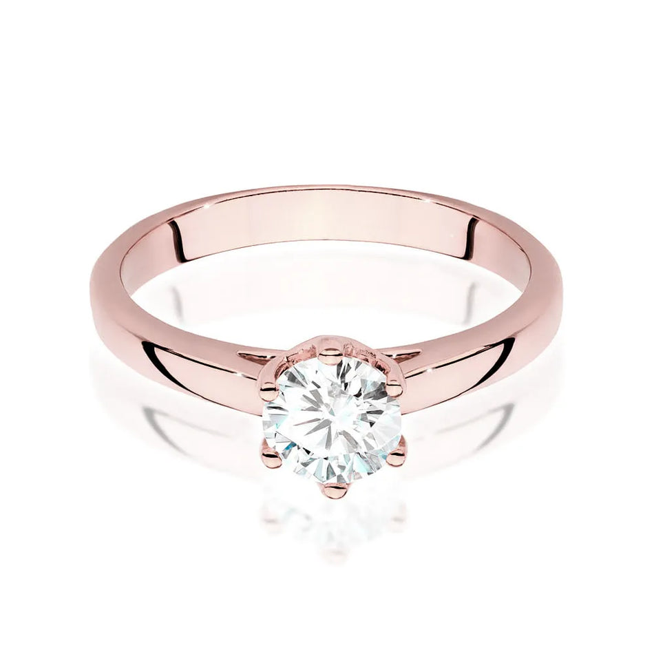 Zlatý prsten s diamantem 0,70 ct