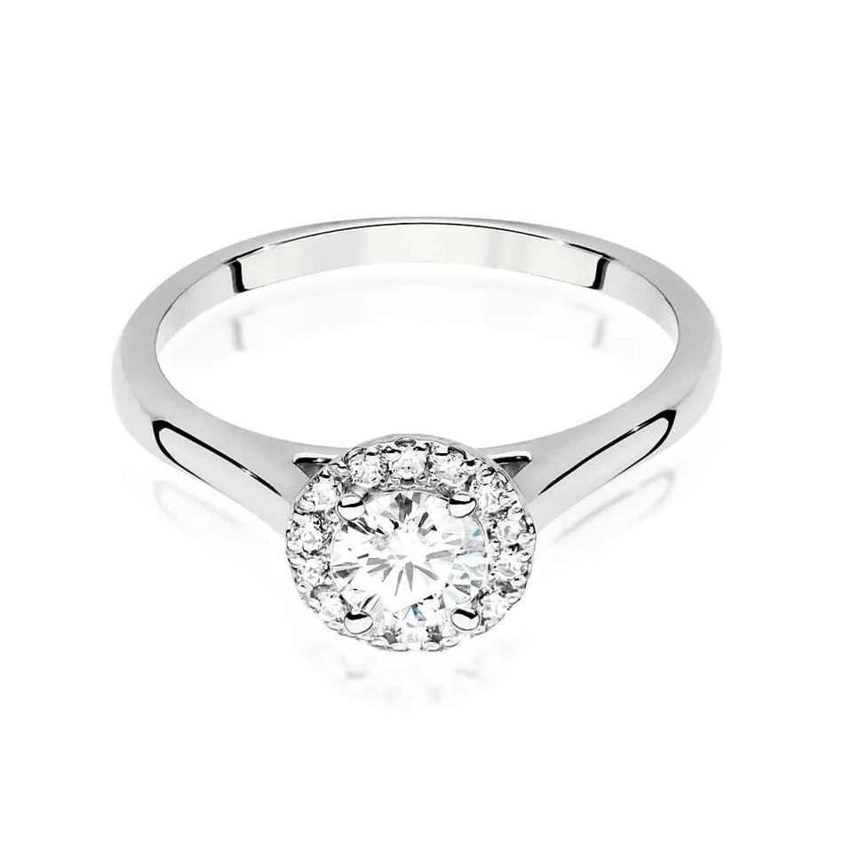 Gold Ring with 0.50ct Diamond and 0.12ct Sideline Diamonds