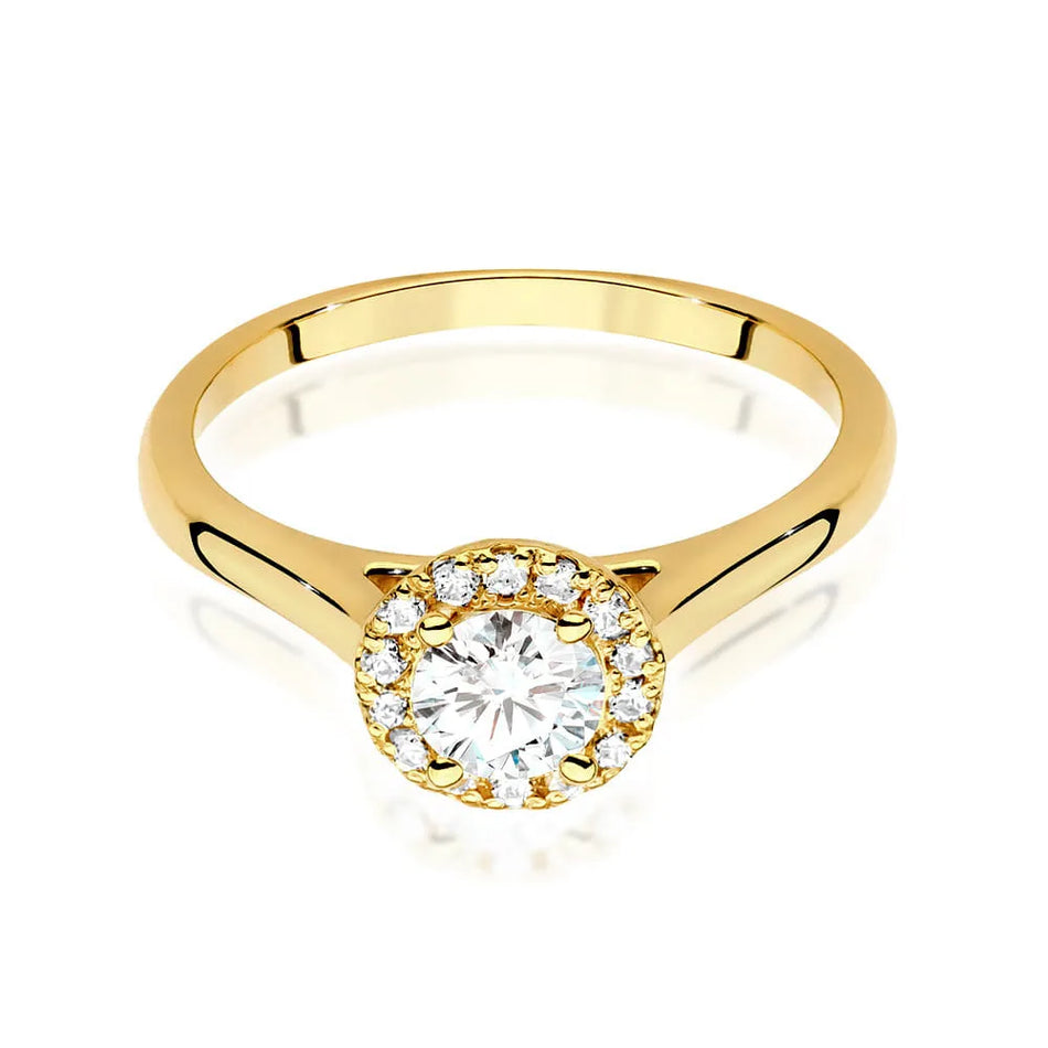 Gold Ring with 0.50ct Diamond and 0.12ct Sideline Diamonds