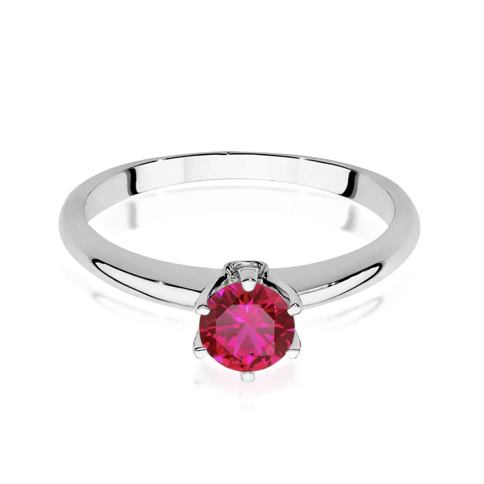 Gold ring with ruby and diamonds