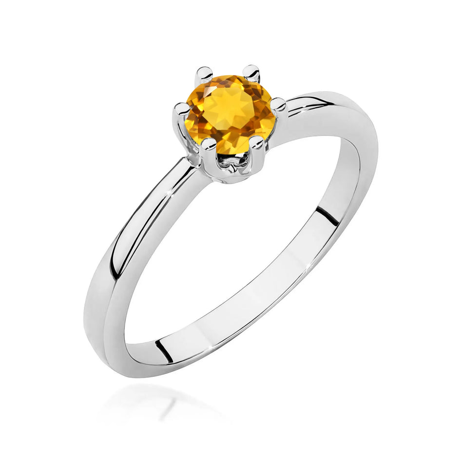 Gold Ring with 0.50ct Citrin