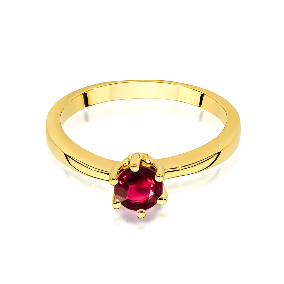 Gold Ring with 0.60ct Ruby