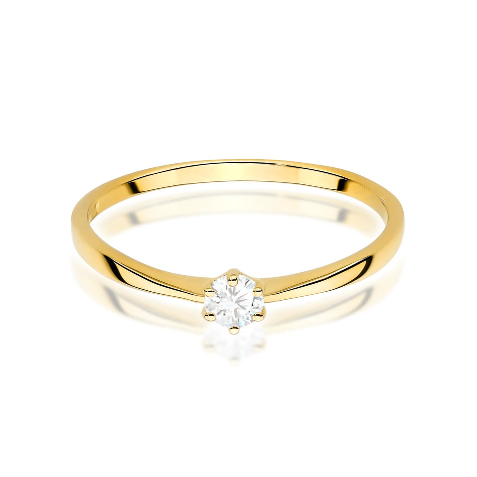 Gold Ring with 0.10ct Diamond