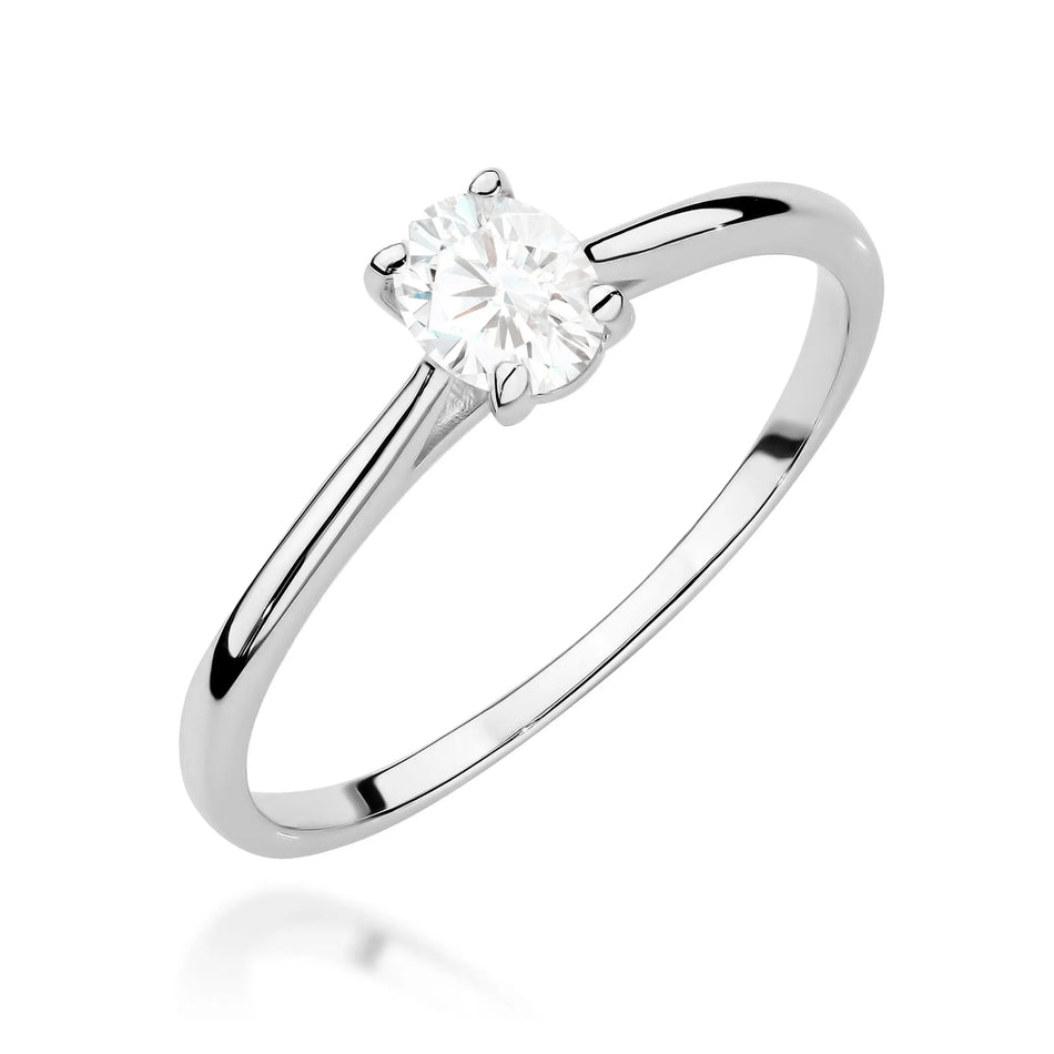 Gold Ring with 0.30ct Lab-diamond