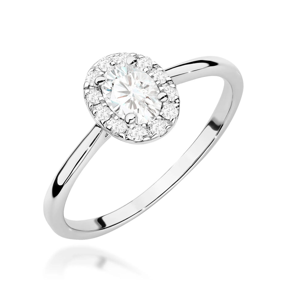 Gold Ring with 0.30ct and 0.10ct Diamonds