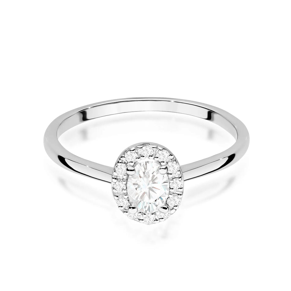 Gold Ring with 0.30ct and 0.10ct Diamonds