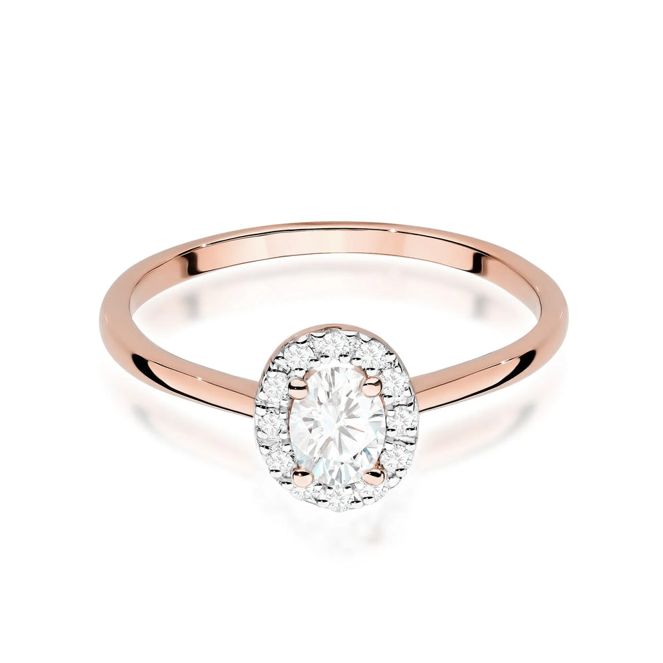 Gold Ring with 0.30ct and 0.10ct Diamonds