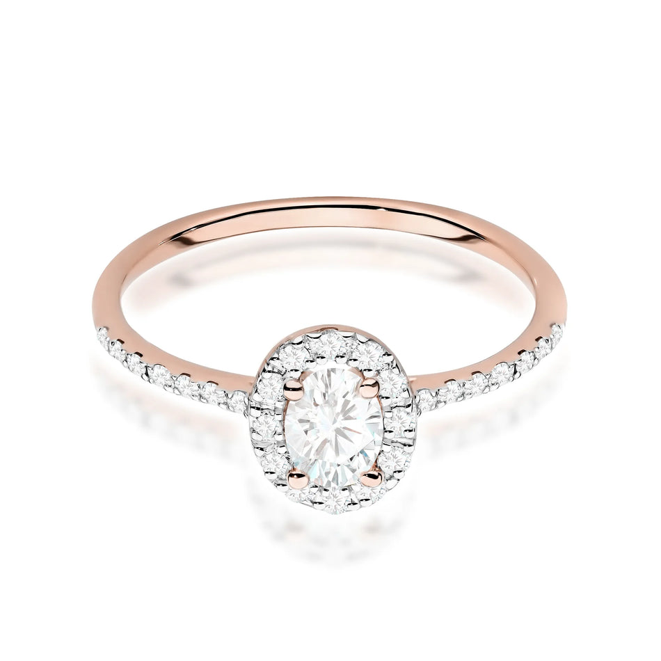 Gold Ring with 0.30ct and 0.17ct Diamonds