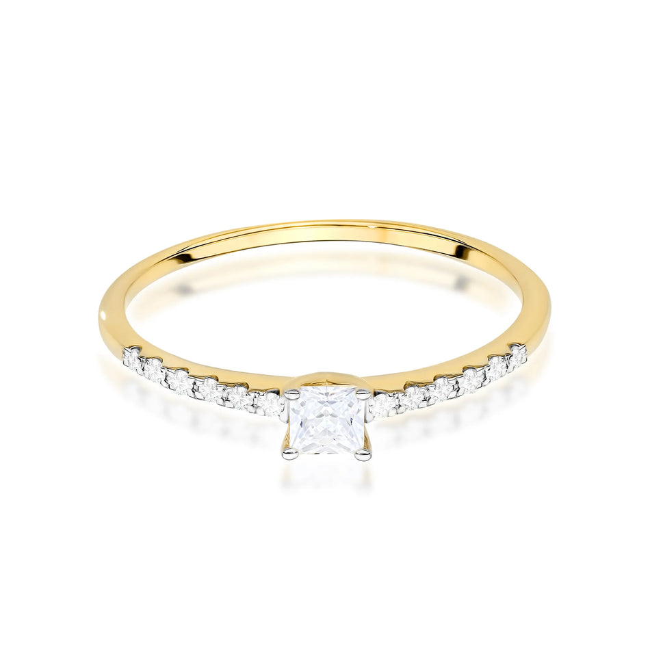 Gold Ring with 0.15ct and 0.06ct Diamonds