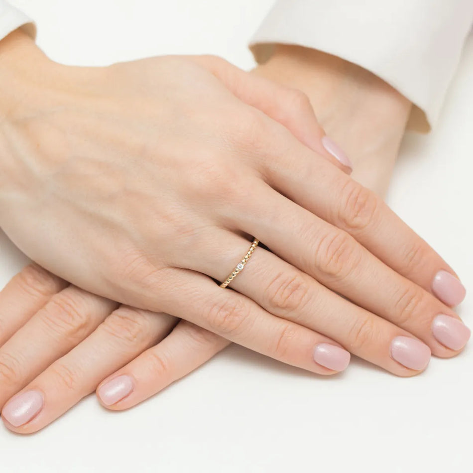 Gold Ring with 0.02ct Diamond