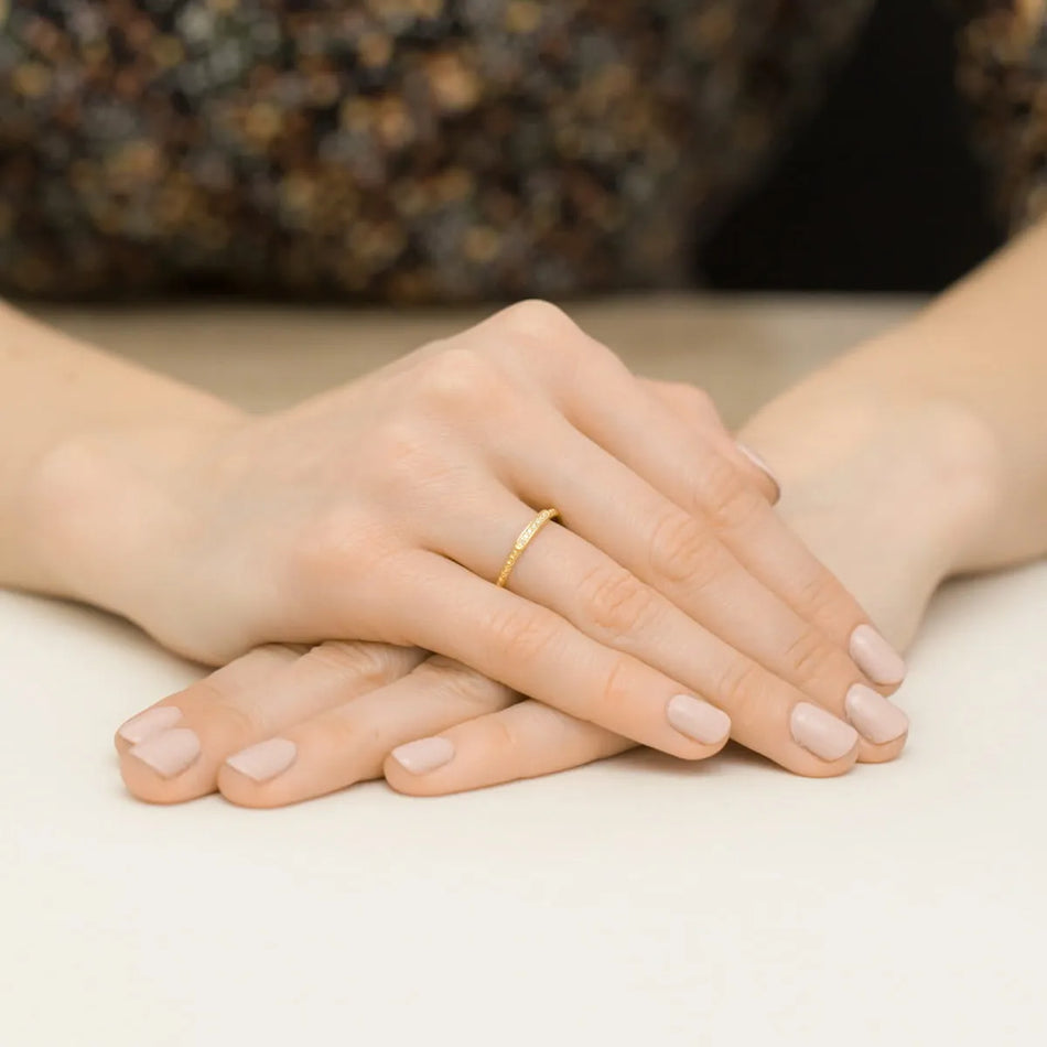 Gold Ring with 0.035ct Diamonds