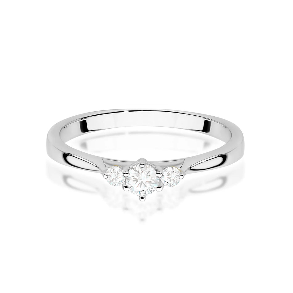 Gold Ring with 0.13ct and 0.06ct Diamonds