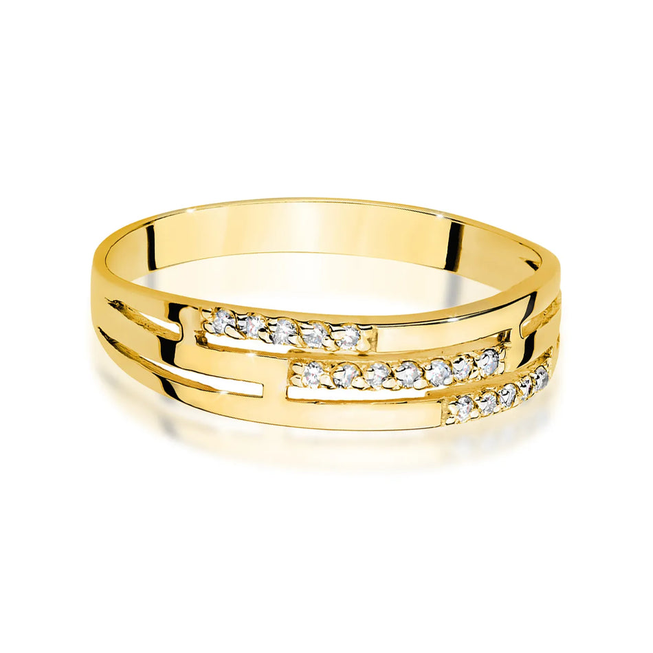 Gold Ring with 0.146ct Diamonds