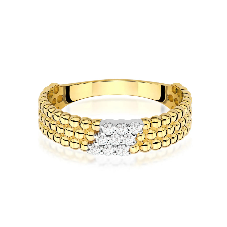 Gold Ring with 0.1305ct Diamonds