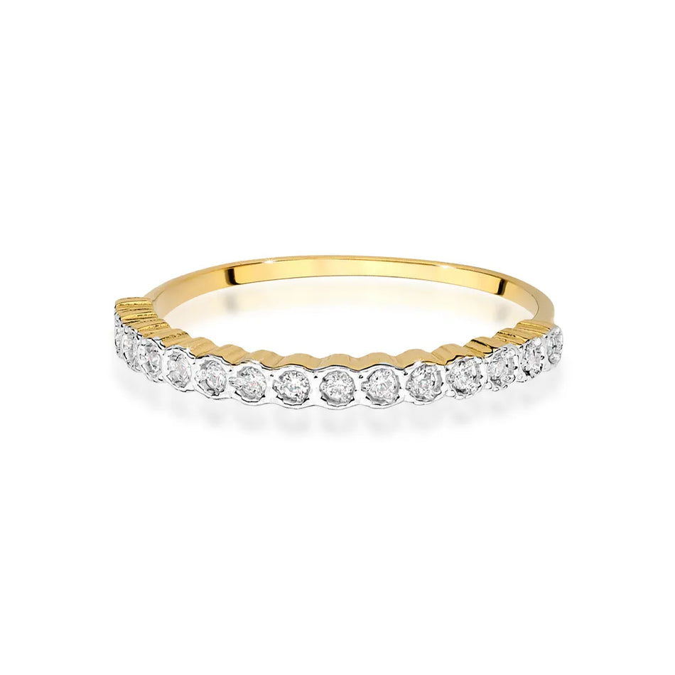 Gold Ring with 0.129ct Diamonds