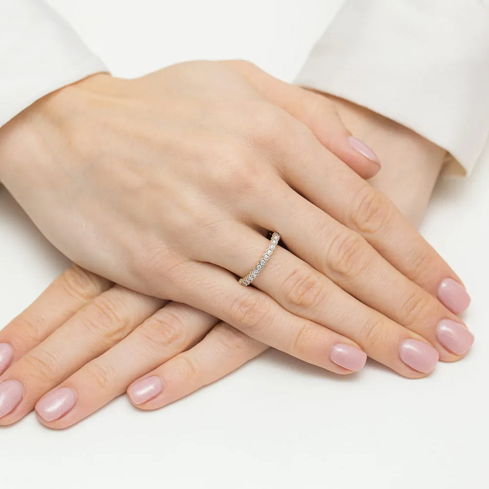 Gold Ring with 0.129ct Diamonds