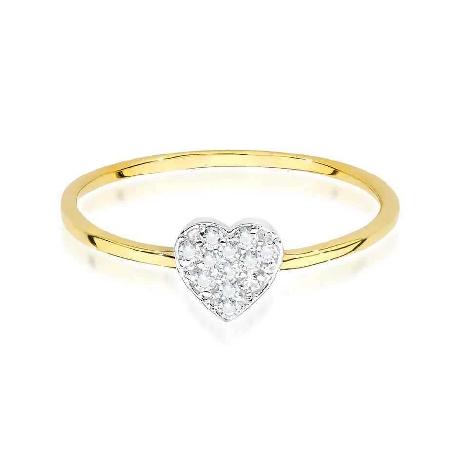 Gold Ring with 0.097ct Diamonds