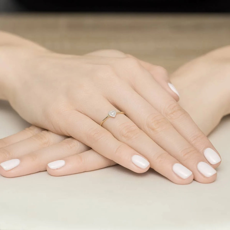 Gold Ring with 0.02ct Diamond