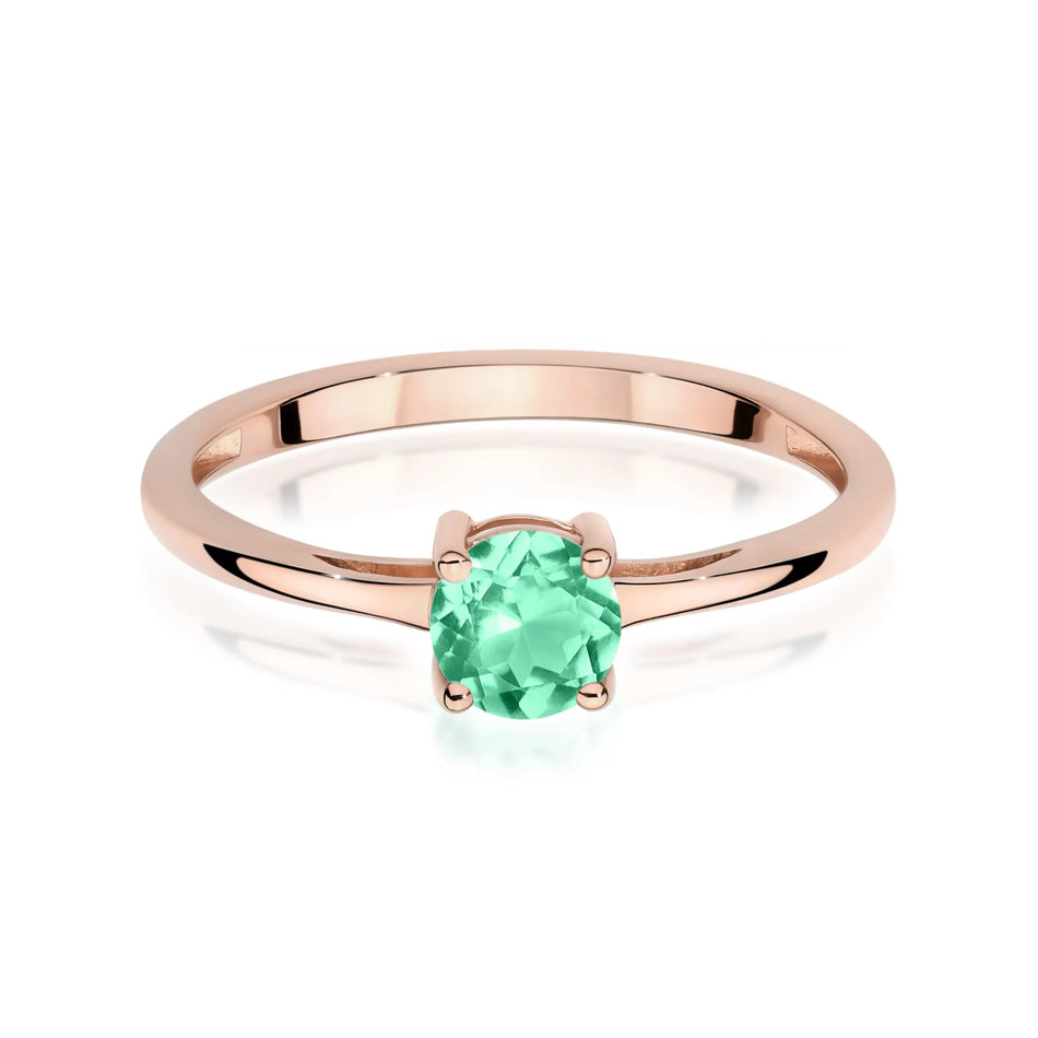 Gold Ring with 0.50ct Emerald