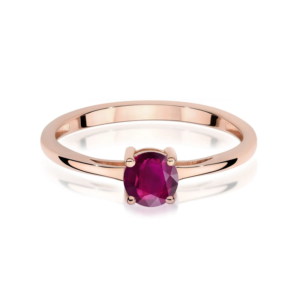 Gold Ring with 0.60ct Rhodolite