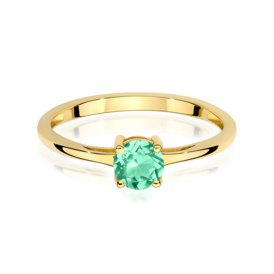 Gold Ring with 0.50ct Emerald