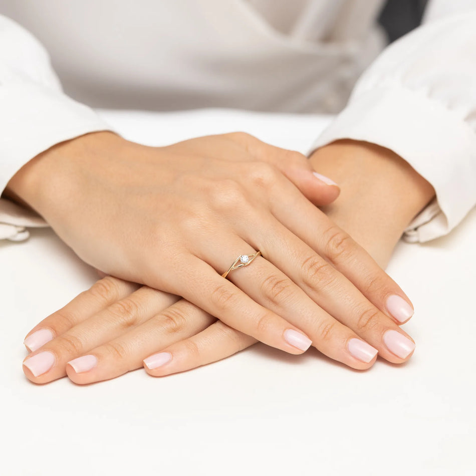 Gold Ring with 0.10ct Diamond