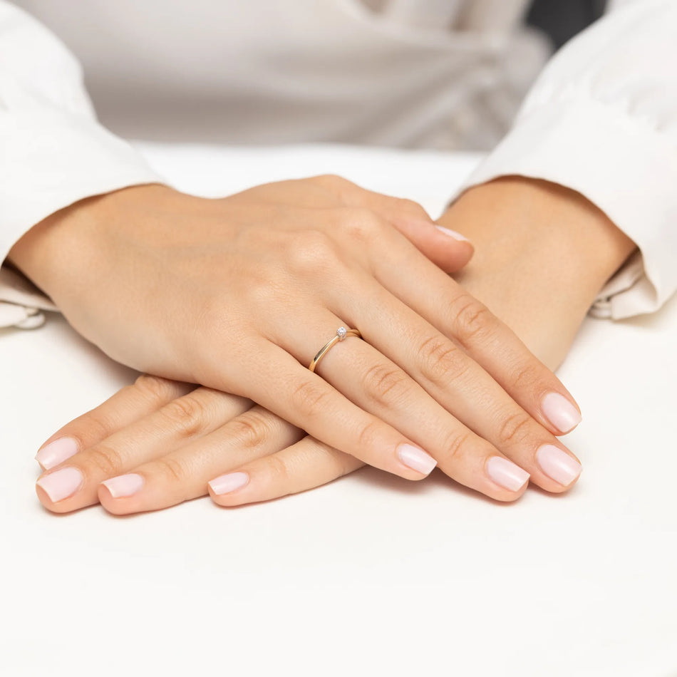 Gold Ring with 0.05ct Diamond