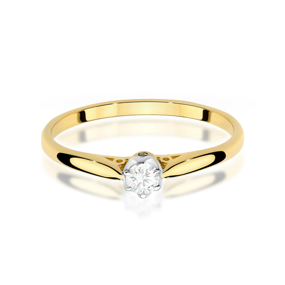 Gold Ring with 0.10ct Diamond