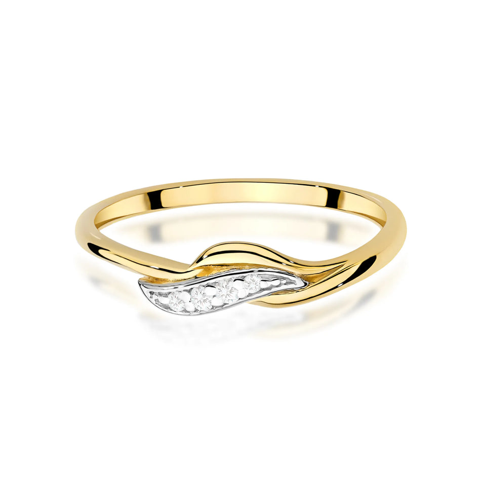 Gold Ring with  0.05ct Diamonds