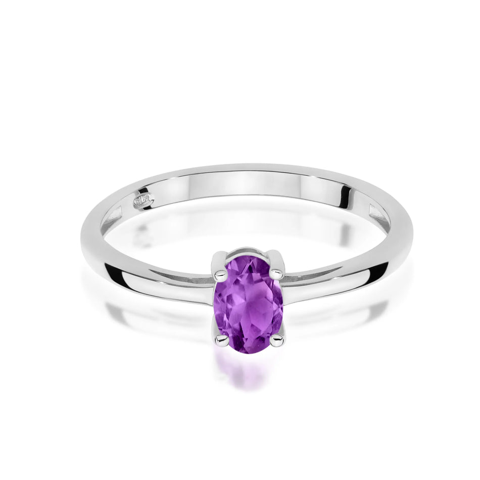 Gold Ring with 0.40ct Amethyst