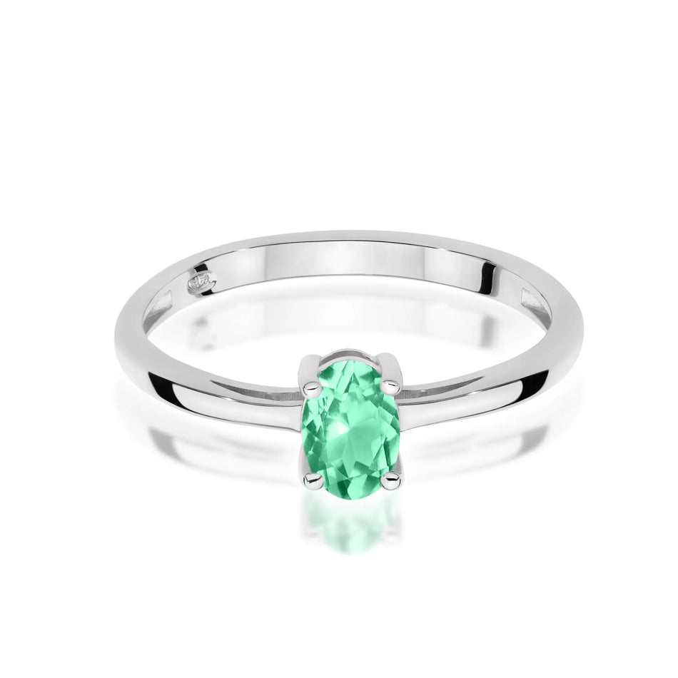 Gold Ring with 0.40ct Emerald