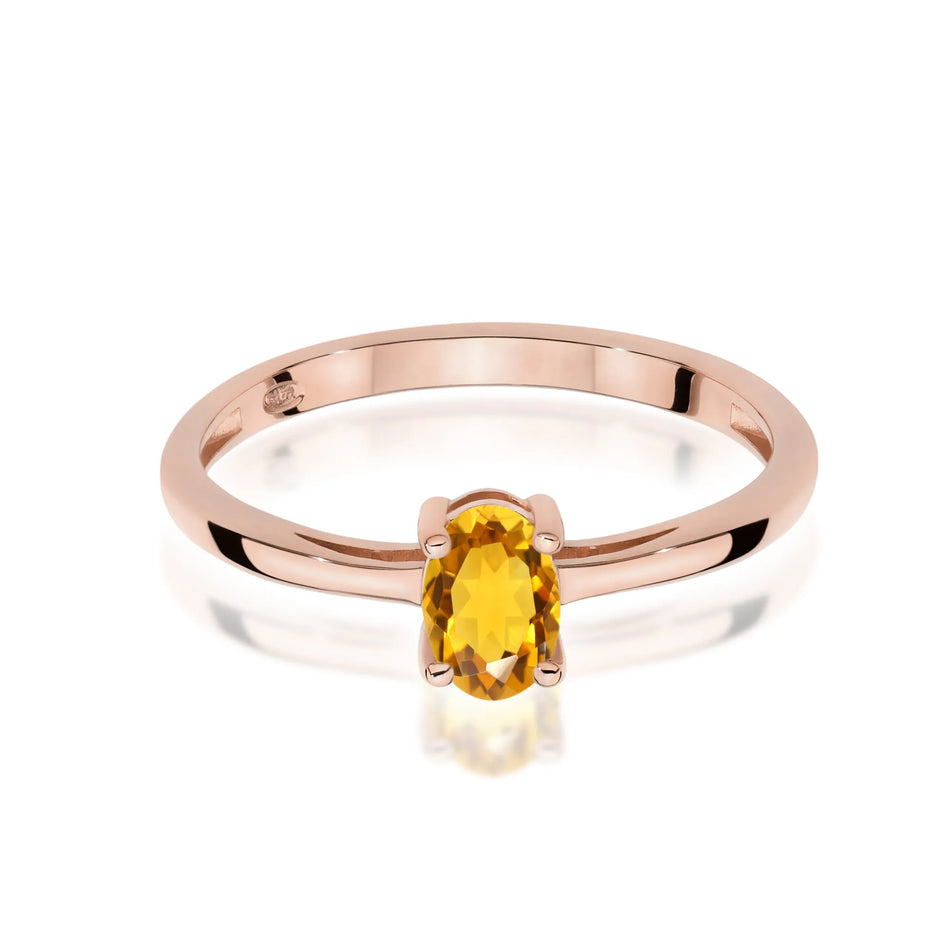 Gold Ring with 0.60ct Citrin