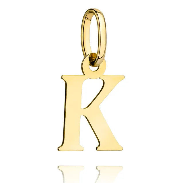 Gold Pendant Letter K