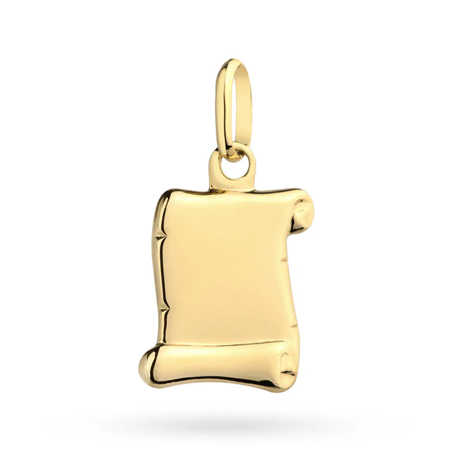 Zlatý přívěsek pro gravírování papyrusová destička psí známka