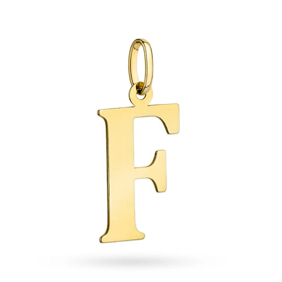 Gold Pendant Letter F