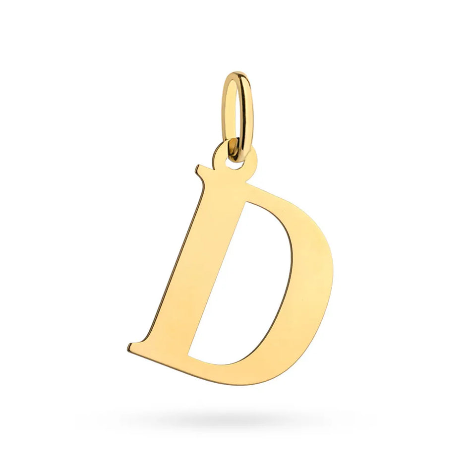 Gold Pendant Letter D