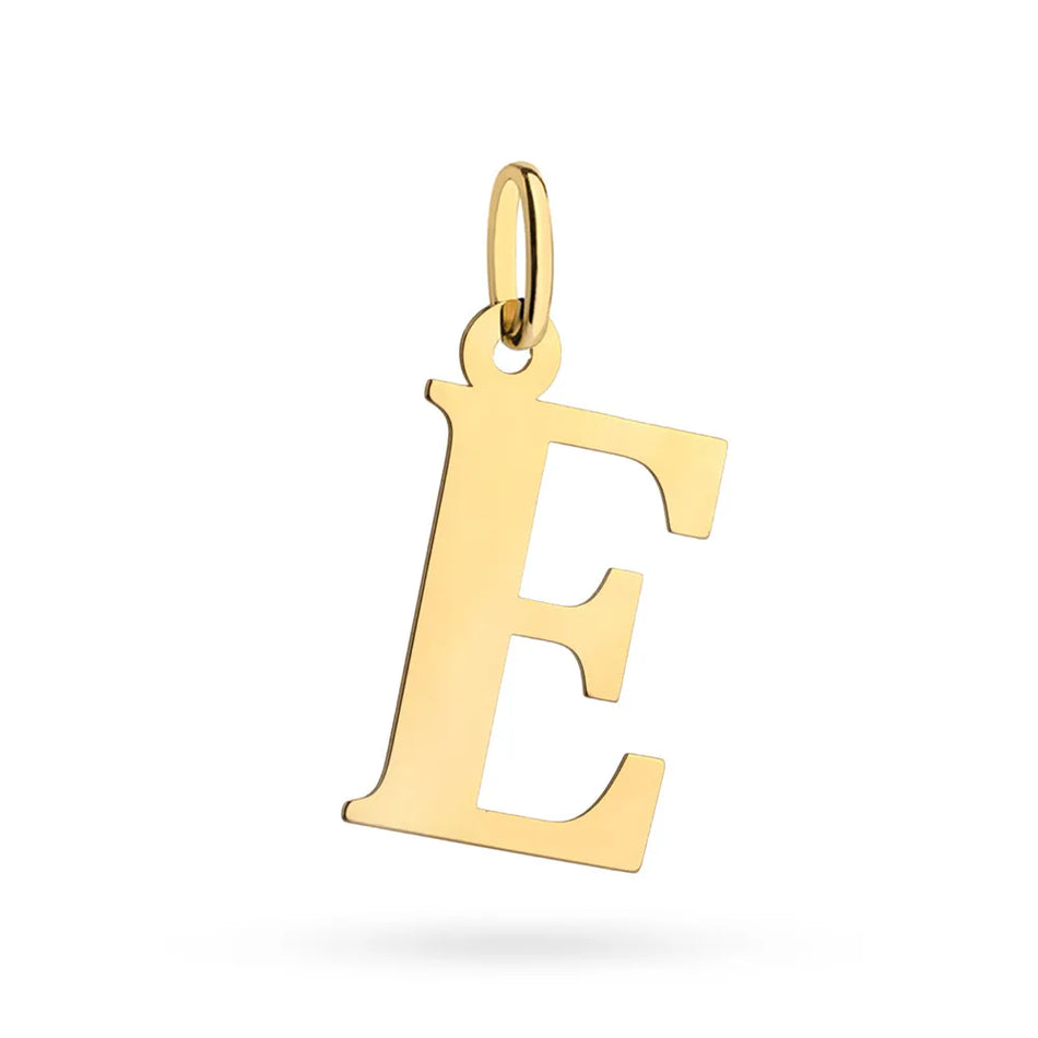 Gold Pendant Letter E