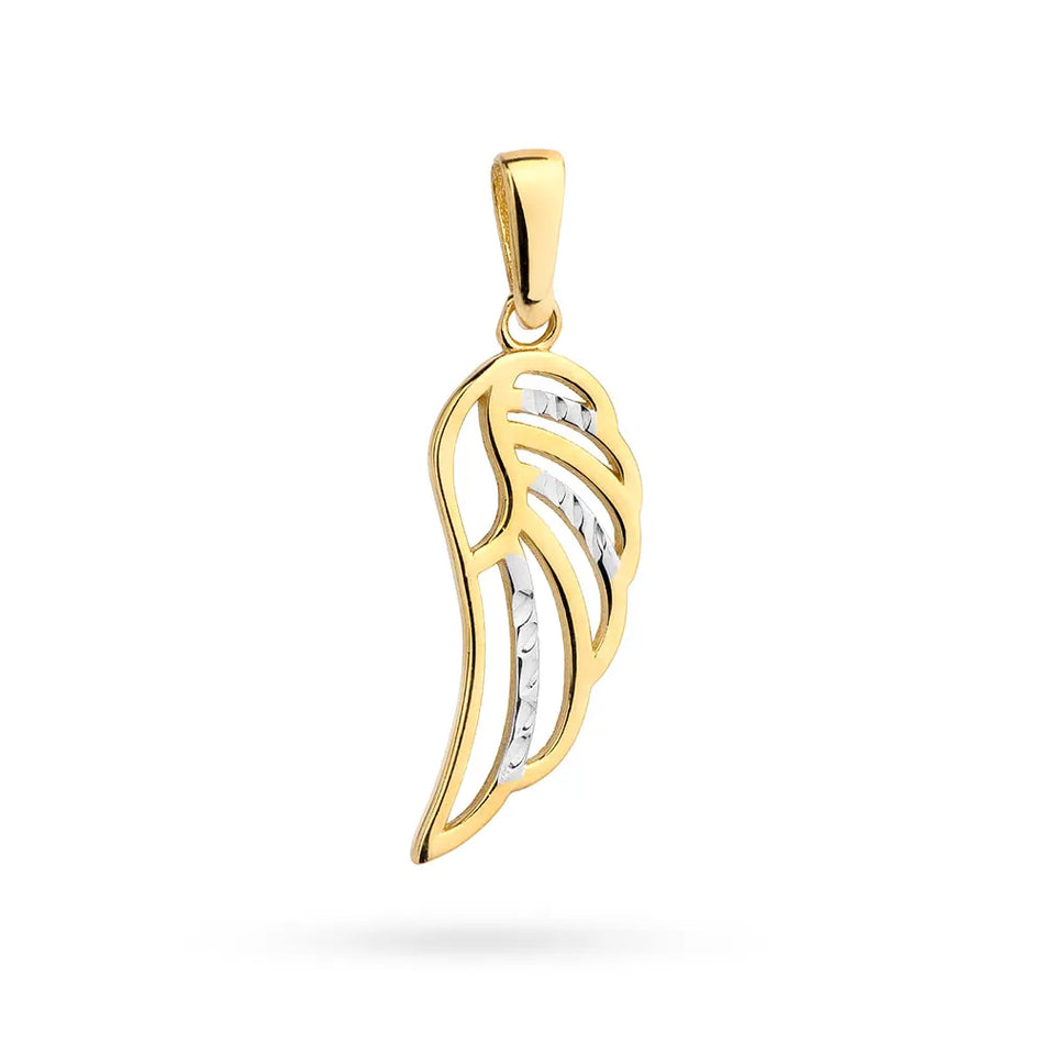 Two-color Gold Pendant Angel Wing