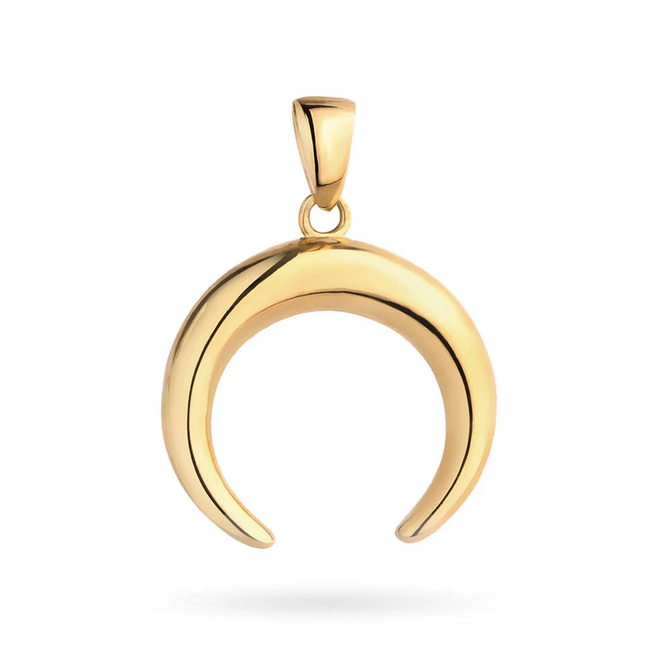 Gold Pendant Large Moon