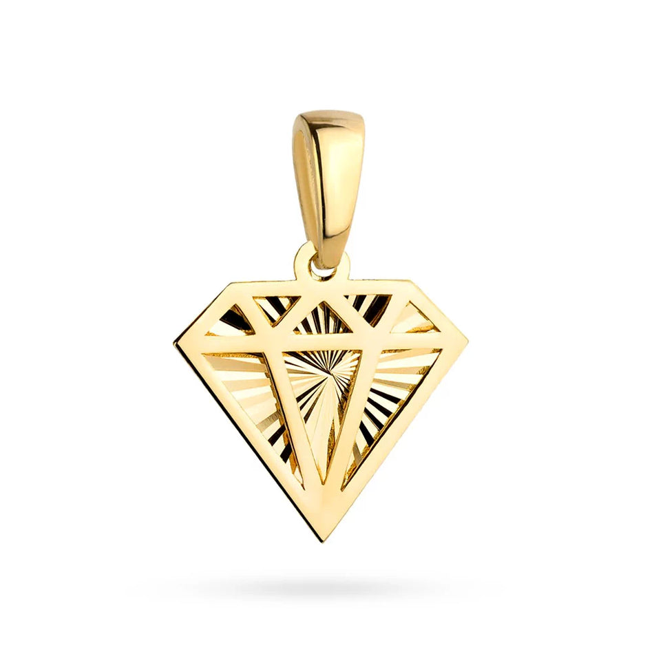 Gold Diamond-shaped Pendant