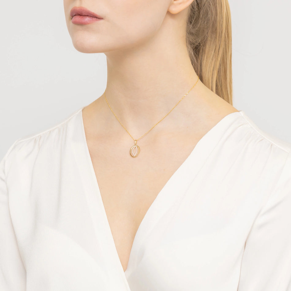 Zlatý Přívěsek Kapka se zirkony