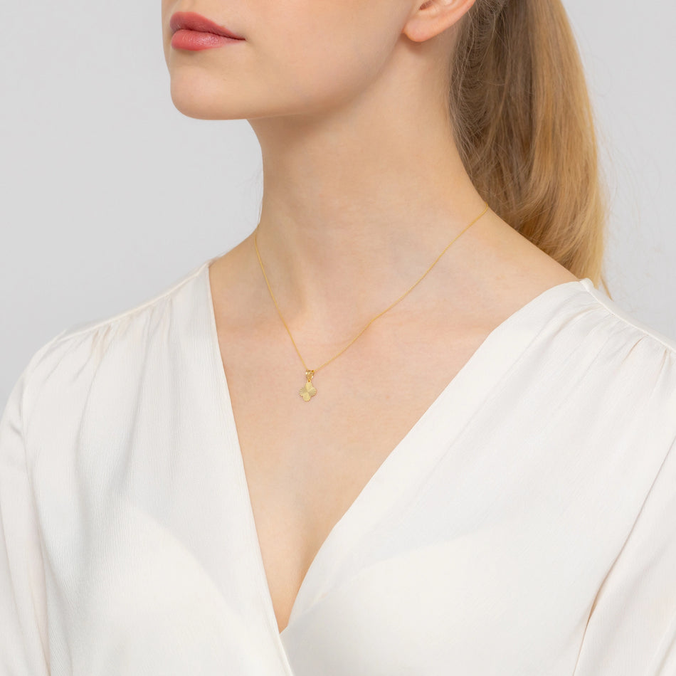 Zlatý přívěsek Šťastný čtyřlístek