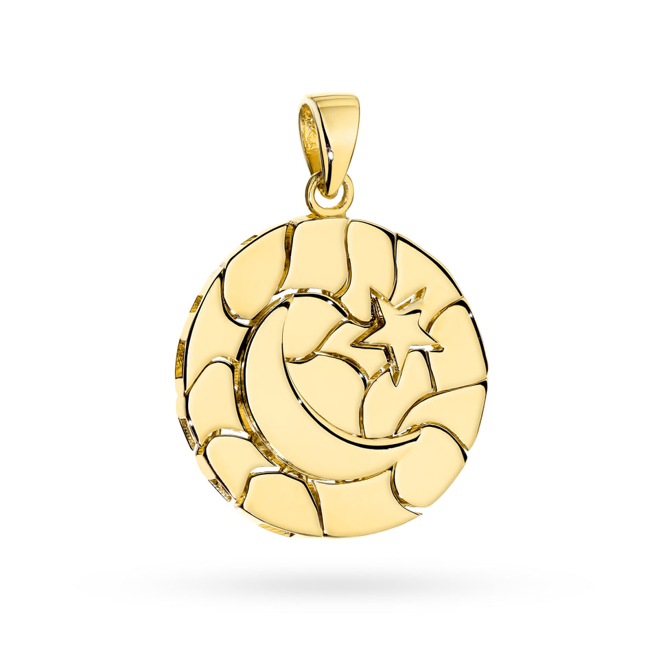 Zlatý přívěsek Měsíc a Hvězda