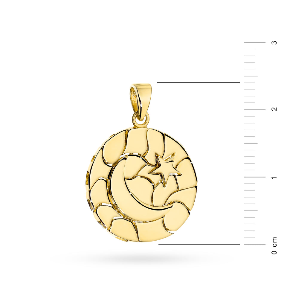 Zlatý přívěsek Měsíc a Hvězda