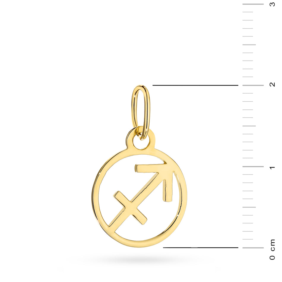 Gold Pendant Zodiac Sign Sagittarius