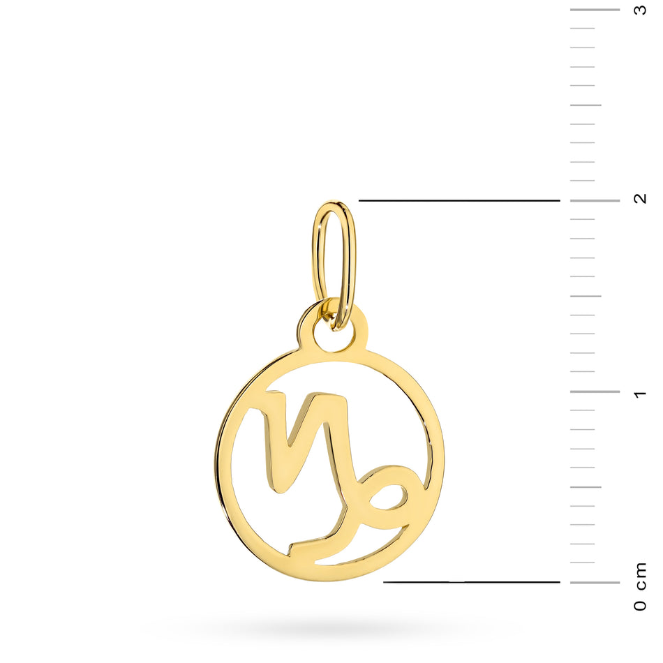 Gold Pendant Zodiac Sign Capricorn