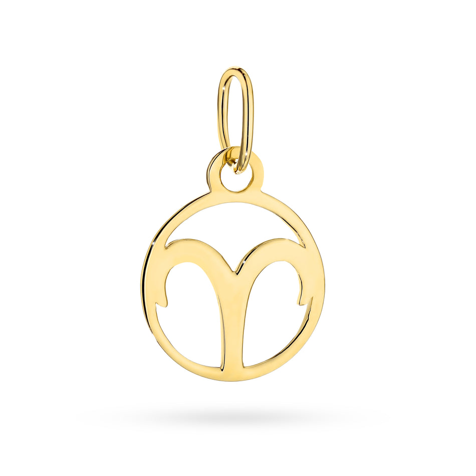 Gold Pendant Zodiac Sign Aries